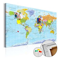 Nástěnka s mapou světa Artgeist Orbis Terrarum, 90 x 60 cm