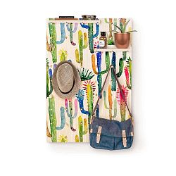 Nástěnka s poličkami z borovicového dřeva Surdic Pegboard Watercolor Cactus