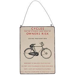 Nástěnná cedule retro jízdní kolo Rex London Bicycle, 17 x 23 cm