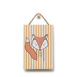 Nástěnná dekorace s motivem lišky KICOTI, 20 x 30 cm