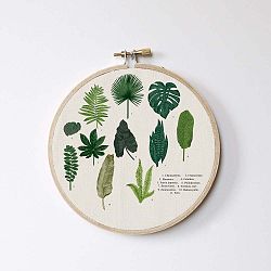 Nástěnná dekorace Surdic Stitch Hoop Leafes Index, ⌀ 27 cm