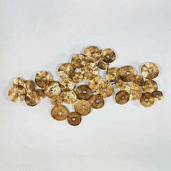 Nástěnná dekorace ve zlaté barvě Thai Natura Khlong, 150 x 55 cm