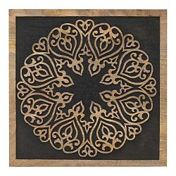 Nástěnná dekorace z mangového dřeva InArt, 54 x 54 cm