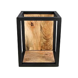 Nástěnná police s detailem z mangového dřeva HSM collection Caria, 25 x 35 cm