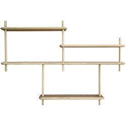 Nástěnná police v dekoru dubového dřeva HARTÔ Jeanne