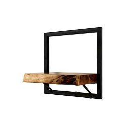 Nástěnná police z akátového dřeva HMS collection Levels, 32 x 32 cm