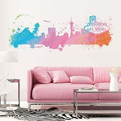 Nástěnná samolepka Ambiance Wall Decal Las Vegas Watercolor, 60 x 130 cm