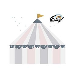 Nástěnná samolepka Dekornik Circus Pastel, 50 x 55 cm