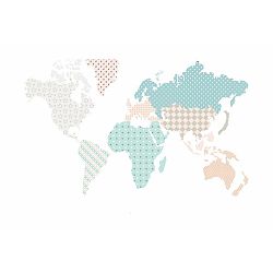 Nástěnná samolepka Dekornik Map Pastel, 180 x 107 cm