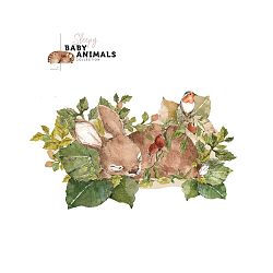 Nástěnná samolepka Dekornik My Little Wild Rabbit, 140 x 80 cm