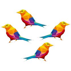 Nástěnná samolepka s geometrickým provedením Birds