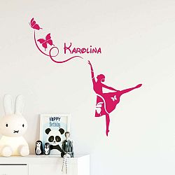 Nástěnná samolepka se jménem Ambiance Ballerina And Butterflies