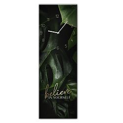 Nástěnné hodiny Styler Glassclock Believe, 20 x 60 cm