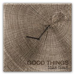 Nástěnné hodiny Styler Glassclock Good Times, 30 x 30 cm