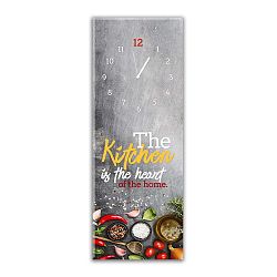 Nástěnné hodiny Styler Glassclock Kitchen Heart, 20 x 60 cm