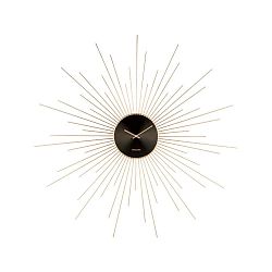 Nástěnné hodiny v černo-zlaté barvě Karlsson Peony, ø 95 cm