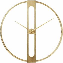 Nástěnné hodiny ve zlaté barvě Kare Design Clip, ø 107 cm