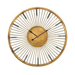 Nástěnné hodiny ze železa ve zlaté barvě Mauro Ferretti Stick