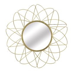 Nástěnné zrcadlo ve zlaté barvě Mauro Ferretti Amelie, ⌀ 81,5 cm