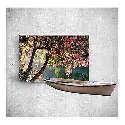 Nástěnný 3D obraz Mosticx Boat On River, 40 x 60 cm