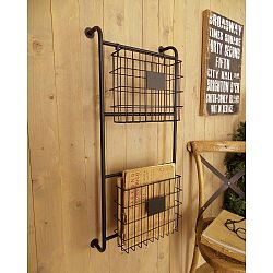 Nástěnný držák na časopisy Orchidea Milano Country, výška 92 cm