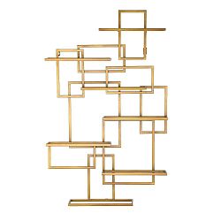 Nástěnný držák na lahve ve zlaté barvě Mauro Ferretti Diodoro, 50 x 79,5 cm