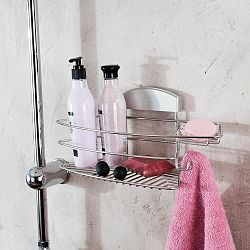 Nástěnný držák na sprchové gely bez nutnosti vrtání Compactor Gel, 35 x 16 cm