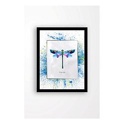 Nástěnný obraz na plátně v černém rámu Tablo Center Dragonfly, 29 x 24 cm
