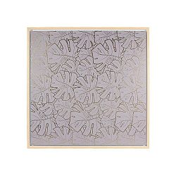 Nástěnný obraz SantiagoPons Gray Leaves, 104 x 104 cm