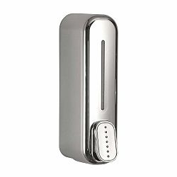 Nástěnný plastový dávkovač mýdla v leskle stříbrné barvě 350 ml Aqualine Mullet – Sapho