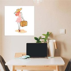 Nástěnný samolepicí obraz North Carolina Scandinavian Home Decors Girl V1, 30 x 30 cm