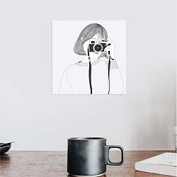 Nástěnný samolepicí obraz North Carolina Scandinavian Home Decors Girl V4, 30 x 30 cm