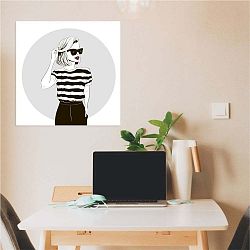 Nástěnný samolepicí obraz North Carolina Scandinavian Home Decors Girl V8, 30 x 30 cm