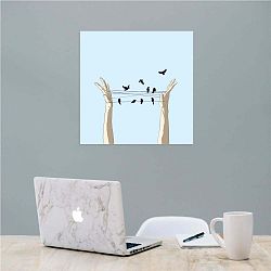 Nástěnný samolepicí obraz North Carolina Scandinavian Home Decors Kuslar V11, 30 x 30 cm