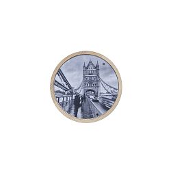 Nástěnný věšák s magnetickým fotorámečkem Furniteam Memories, ⌀ 15 cm