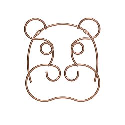 Nástěnný věšák ve tvaru hrocha Metaltex, šířka 24 cm