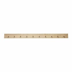 Nástěnný věšák z dubového dřeva s 10 háčky Hübsch Paterro, délka 140 cm