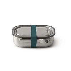 Nerezová svačinová krabička s modrým páskem Black + Blum, 1000 ml