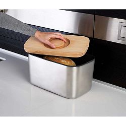 Nerezový chlebník s dřeveným víkem Joseph Joseph Bread