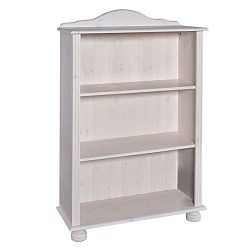 Nízká bílá knihovna z masivního borovicového dřeva Støraa Ella