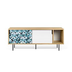 Nízká komoda z dubového dřeva s kovovýma nohama TemaHome Dann Morocco