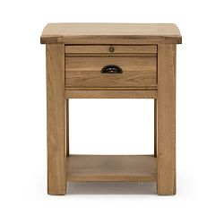 Noční stolek s 1 šuplíkem z dubového dřeva VIDA Living Breeze