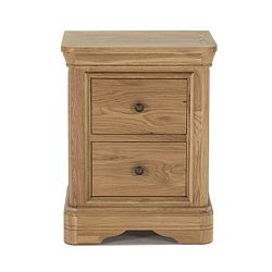 Noční stolek s 2 šuplíky z dubového dřeva VIDA Living Carmen