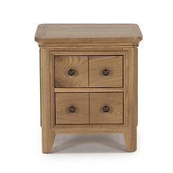 Noční stolek s 4 šuplíky z dubového dřeva VIDA Living Carmen