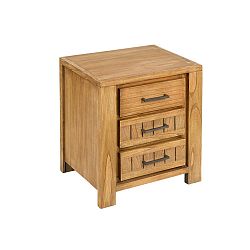 Noční stolek se 3 šuplíky ze dřeva mindi Santiago Pons Chicago