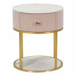 Noční stolek v černo-zlaté barvě Montpellier – Mauro Ferretti