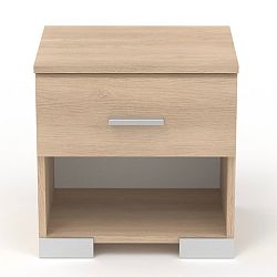 Noční stolek v dekoru dubového dřeva se zásuvkou Parisot Alix