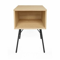 Noční stolek v dekoru dubu v přírodní barvě Rayburn – Woodman