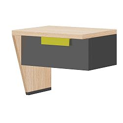 Noční stolek v dubovém dekoru Szynaka Meble Wow, levá strana