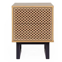 Noční stolek v dubovém dekoru Woodman Mora Diamond Print